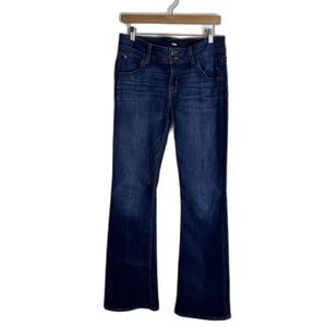 Hudson Jeans Womens 30 Blue Signature Boot Bootcut Stretch Denim Flap Pockets